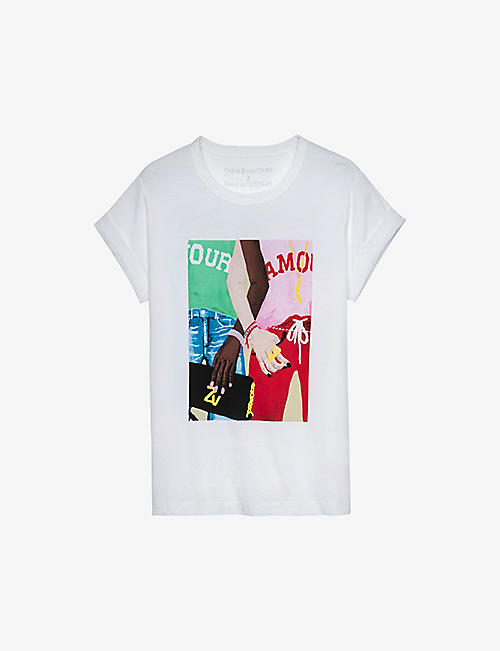 ZADIG&VOLTAIRE: Anya Band graphic-print slogan cotton-jersey T-shirt