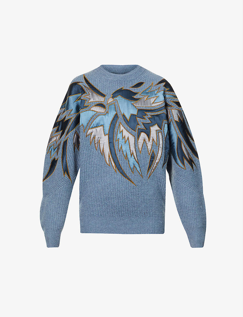 ZADIG & VOLTAIRE KANSON WING-GRAPHIC WOOL AND CASHMERE-BLEND SWEATSHIRT