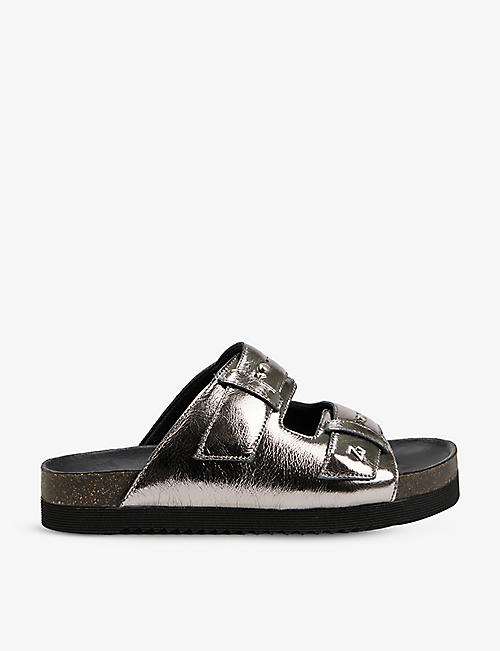 ZADIG&VOLTAIRE: Alpha metallic leather sandals