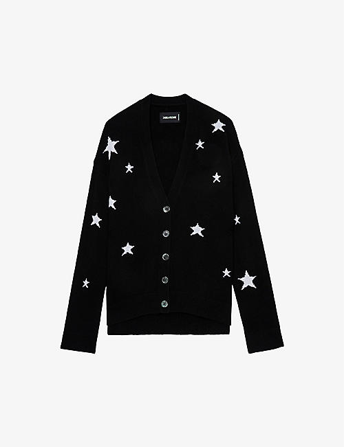 ZADIG&VOLTAIRE: Mirka star-pattern cashmere cardigan