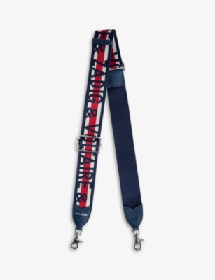 Zadig & Voltaire Zadig&voltaire Power Logo-embroidered Woven Shoulder Strap In Power
