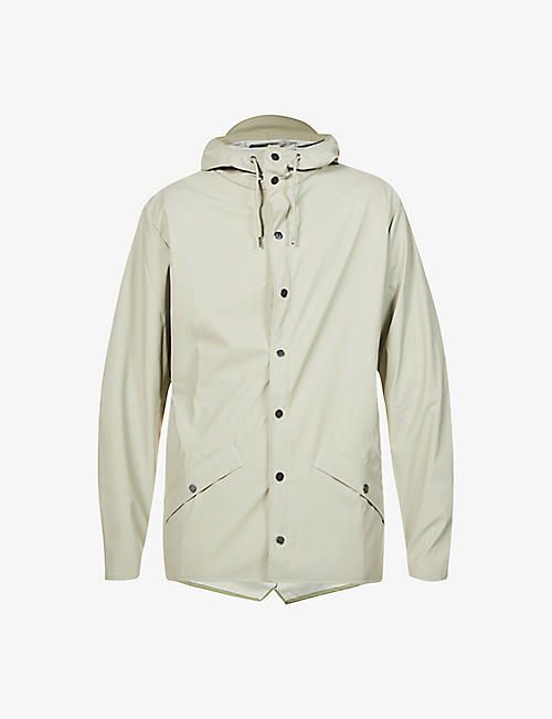 RAINS: Short relaxed-fit shell hooded jacket