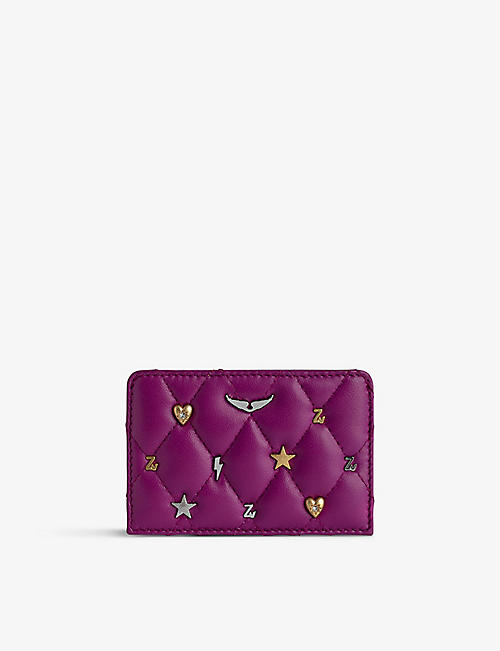 ZADIG&VOLTAIRE: Charm-detail quilted-leather pass card holder