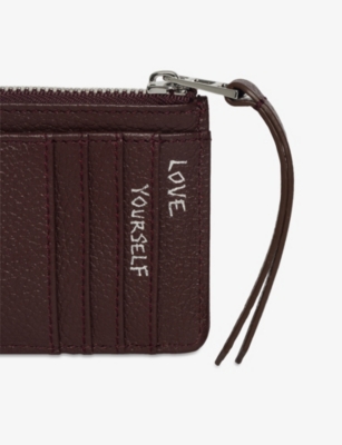 Zadig & Voltaire Womens Fierce Zv Logo-plaque Leather Cardholder