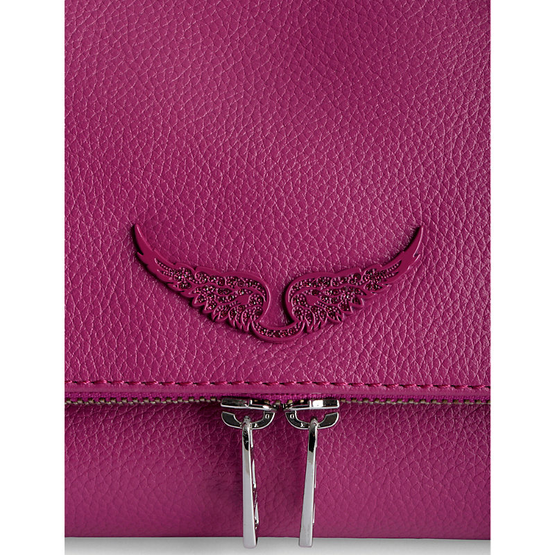 Shop Zadig & Voltaire Zadig&voltaire Women's Glam Rocky Grained-leather Cross-body Bag