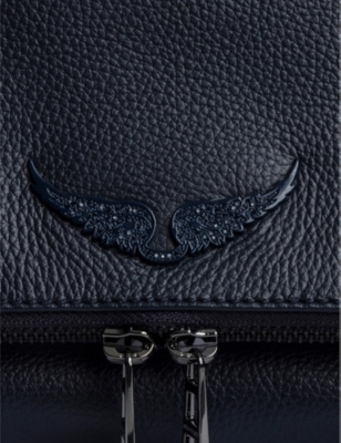 Zadig & Voltaire Rocky Grainedleather Crossbody Bag In Ink ModeSens