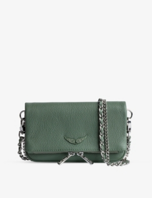 Zadig & Voltaire Rock Nano Suede Clutch Bag In Soul