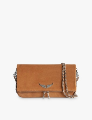 ZADIG VOLTAIRE Rock suede clutch bag Selfridges