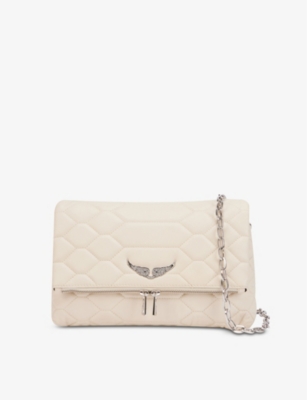 Zadig & Voltaire Rocky Extra-large Leather Shoulder Bag In Flash