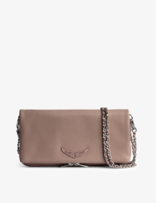 Zadig & Voltaire Zadig&voltaire Grunge Rock Grained Leather Clutch In Grunge