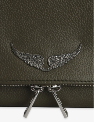 Zadig & Voltaire Womens Rock Grained Leather Clutch Record In Record