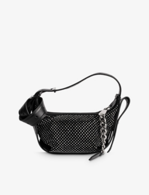 Shop Zadig & Voltaire Zadig&voltaire Womens Noir Le Cecilia Xs Leather Shoulder Bag
