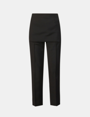 Givenchy Tapered Mid-rise Wool Trousers In Black