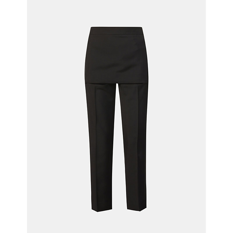 GIVENCHY TAPERED MID-RISE WOOL TROUSERS