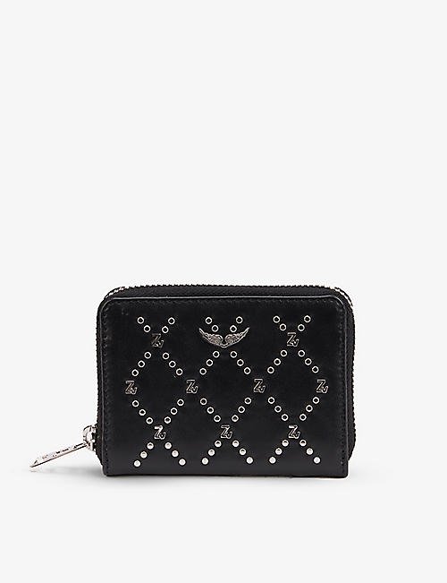 ZADIG&VOLTAIRE: Mini ZV studded branded leather purse