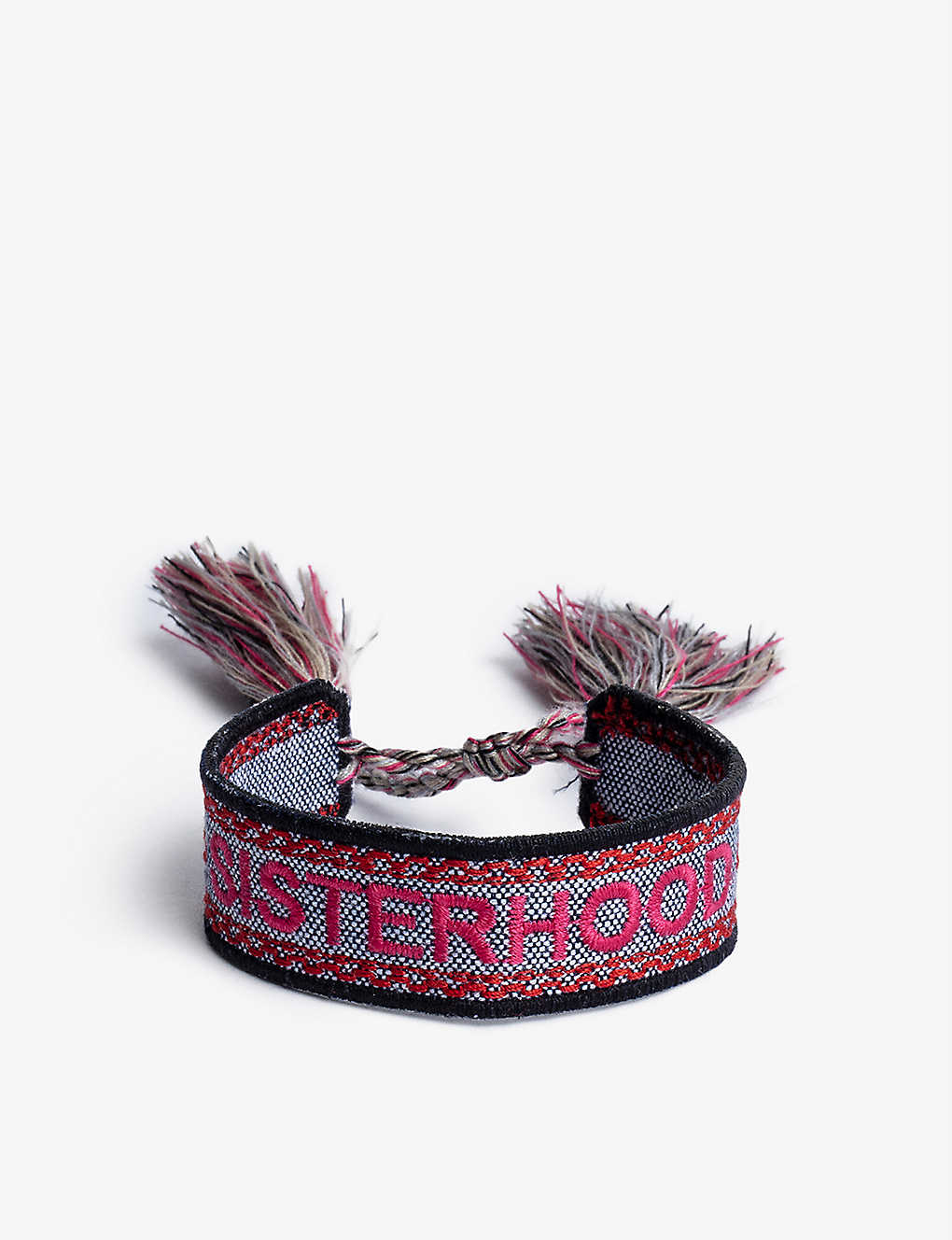 Zadig & Voltaire Band Of Sisters Embroidered Tasselled Cotton Bracelet ...