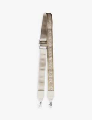 Logo-print woven shoulder strap