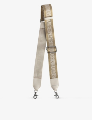 Logo-print woven shoulder strap