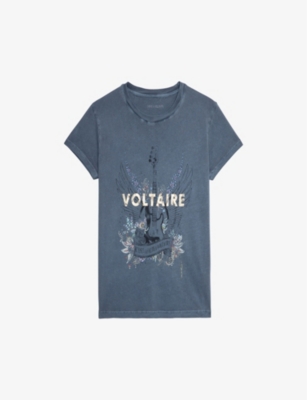ZADIG&VOLTAIRE: Walk Guitar branded graphic-print cotton-jersey T-shirt