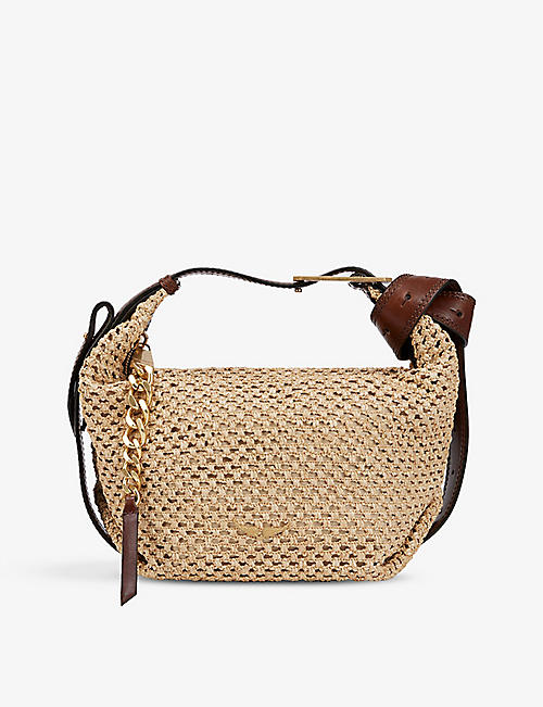 ZADIG&VOLTAIRE: Le Celia cotton and linen-blend shoulder bag