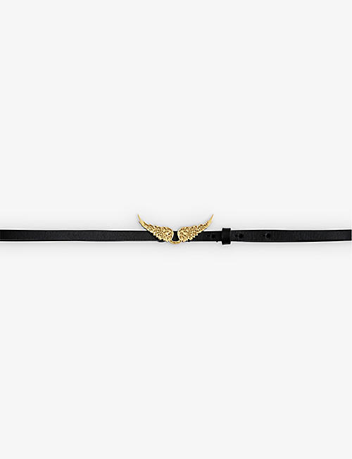 ZADIG&VOLTAIRE: Rock Nat embellished-wings leather belt