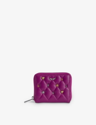Shop Zadig & Voltaire Zadig&voltaire Women's Glam Lucky Charm-embellished Mini Leather Purse