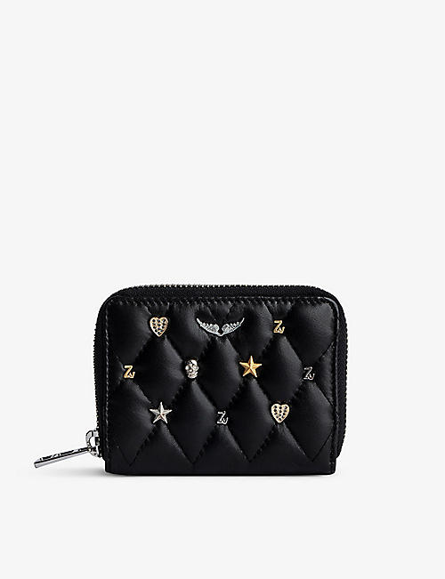 ZADIG&VOLTAIRE: Lucky charm-embellished mini leather purse