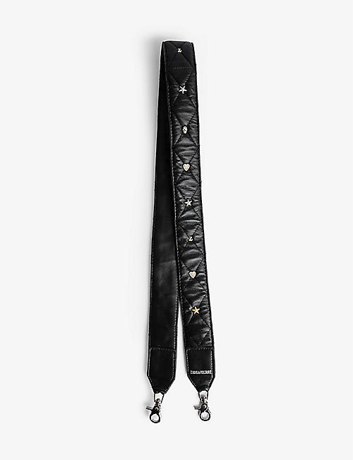 ZADIG&VOLTAIRE: Lucky charm-detail leather bag strap