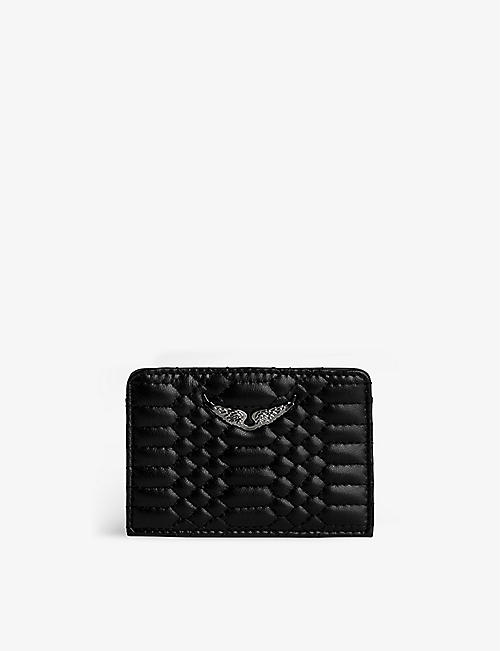 ZADIG&VOLTAIRE: Quilted-leather emblem-detail card holder