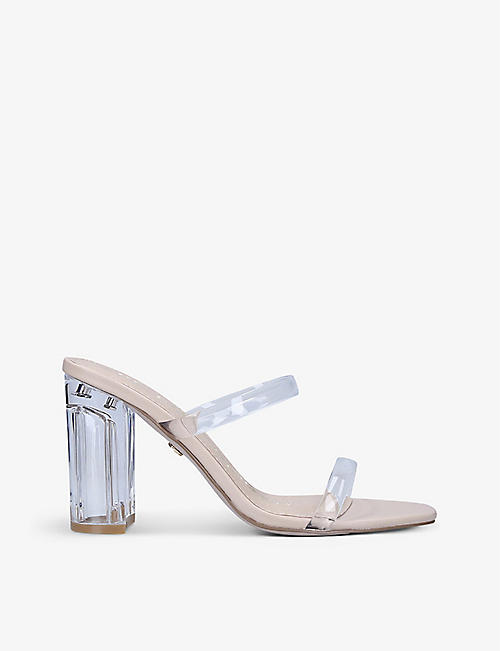 KG KURT GEIGER: Fade open-toe plastic heeled sandals