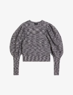 TED BAKER: Valma puffed-sleeve knitted jumper