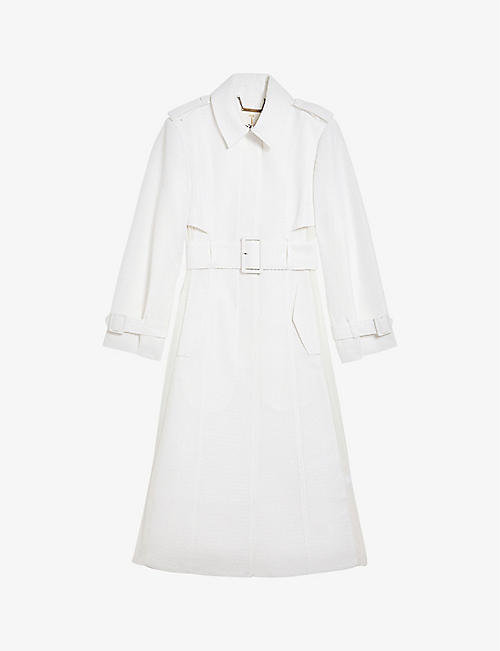 TED BAKER: Pira pleated woven trench coat