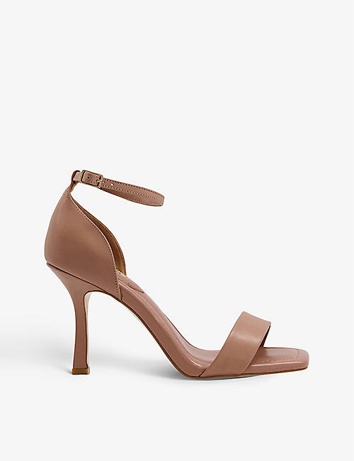 DUNE: Meri T leather heeled sandals