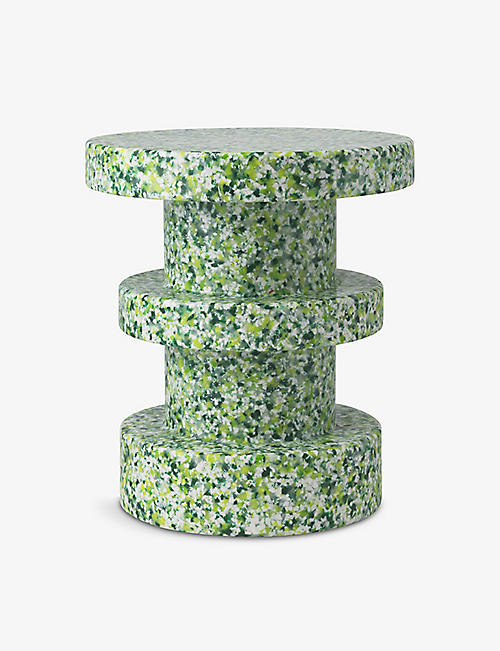 NORMANN: Bit mottled recycled-plastic stool 42cm
