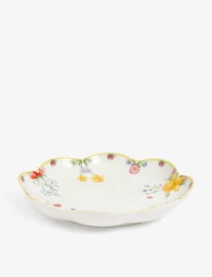 VILLEROY & BOCH: Spring Awakening large floral-embossed porcelain bowl 30cm