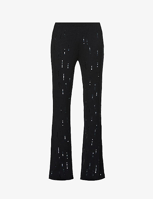 ZADIG&VOLTAIRE: Flary high-rise wool-blend trousers