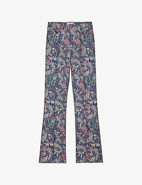 ZADIG&VOLTAIRE: Pistol Jac jacquard-print high-rise woven trousers