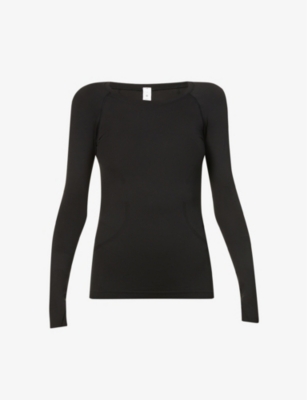 Lululemon Swiftly Tech 2.0 Long-sleeved Stretch-knit Top In Black