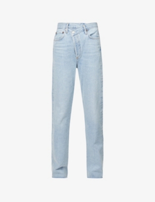 Agolde Crisscross Straight Leg Jeans In Dimension