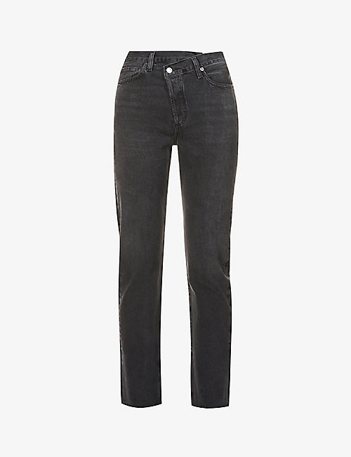 AGOLDE: Criss Cross straight-leg mid-rise jeans