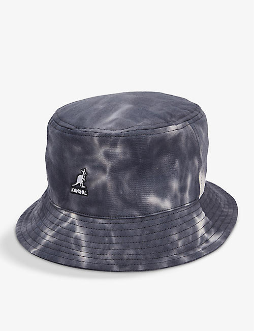 KANGOL: Logo-embroidered tie-dye cotton bucket hat