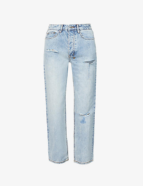 KSUBI: Brooklyn straight-leg mid-rise jeans