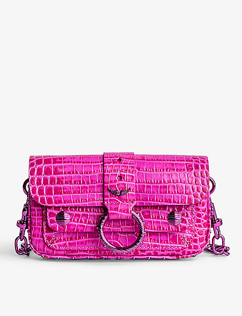 ZADIG&VOLTAIRE: Kate croc-embossed leather wallet bag