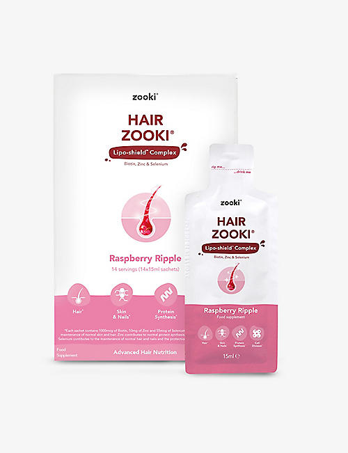 YOURZOOKI: Hair Zooki Raspberry Ripple food supplement 14 sachets