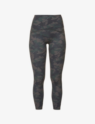Shop Spanx Active Womens Black Camo Booty Boost 7/8 High-rise Stretch-jersey Leggings