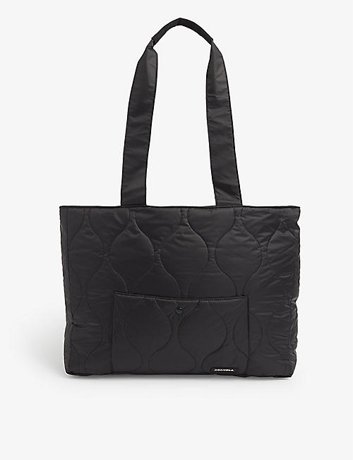 ADANOLA: Quilted shell tote bag
