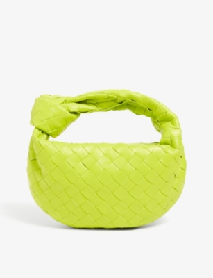 Bottega Veneta Acid Kiwi Mini Intrecciato Leather Mini Pouch Bag