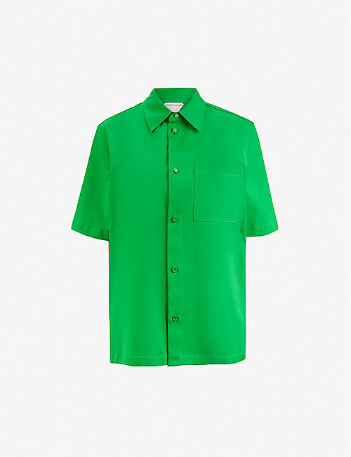 BOTTEGA VENETA: Short-sleeved regular-fit cotton shirt