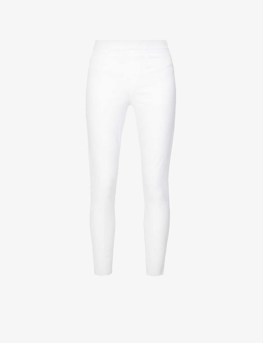 Shop Spanx Women's White Jean-ish Mid-rise Stretch Cotton-blend Leggings