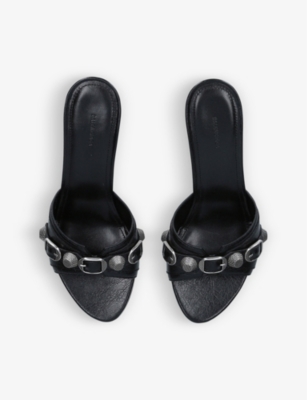 BALENCIAGA Cagole stud-embellished leather sandals